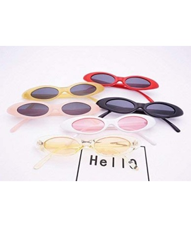 Cat Eye Small Cat Eye for Women Sunglasses Clout Goggle Jelly Glitter Sharp B2423 - Black/Smoke - C218DORMRAY $18.28