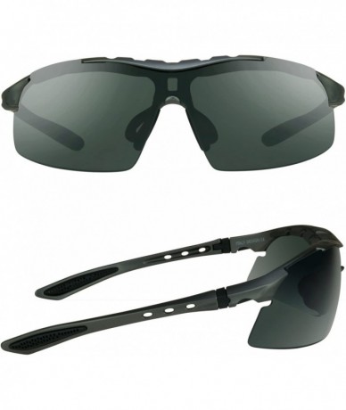 Semi-rimless seguridad ciclismo motocicleta actividades deportivas - Smoke Lens With Gray Frame - C011C2FYVTT $27.46