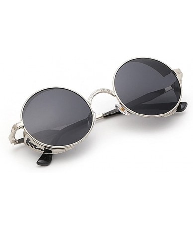 Round Trendy Round Sunglasses for Men Women - Unisex Vintage Sunglasses Outdoor Retro Sunglasses Beach Circle Glasses - CL195...