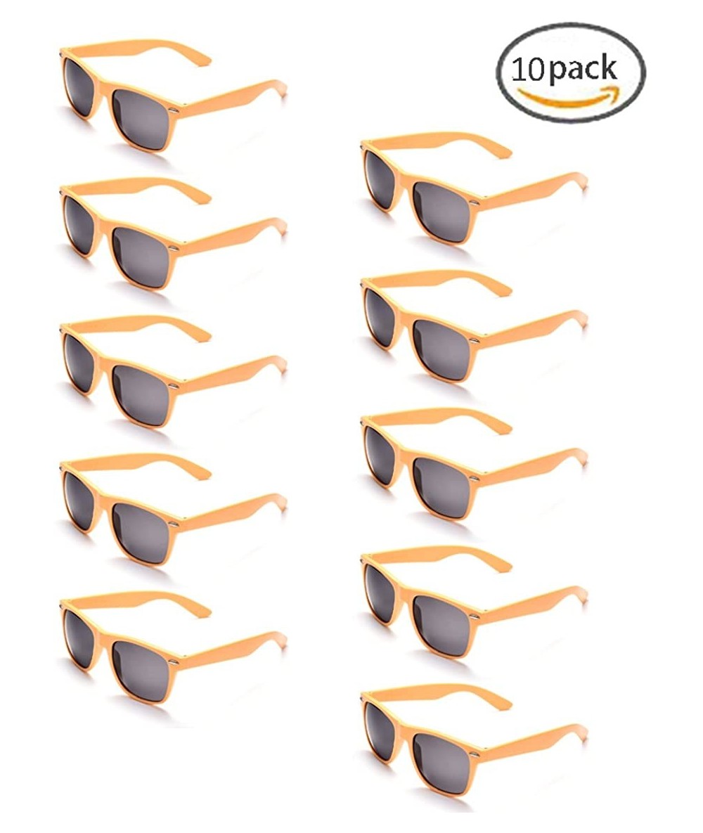 Square 100% UV Protection Wholesale Multi PACK Unisex 80'S Retro Style Promotional Sunglasses - Yellow 10-pack - C3185N3ZLCC ...