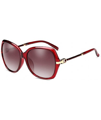 Aviator Women's Fashion Polarized Sunglasses UV 400 Lens Protection - Wine Red - CV18RGE4XZ3 $50.60