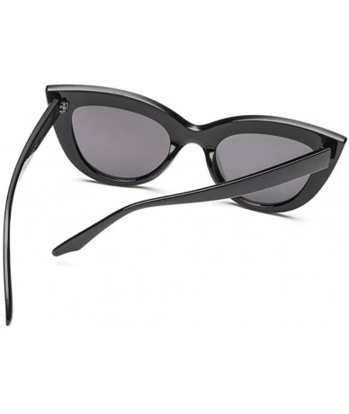 Goggle Vintage Retro Cateye Sunglasses for Women Bold Colorful Cat Eye UV400 Protection - Black - CN18HCWOTI2 $20.45