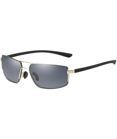 Rimless Ultra Lightweight Sunglasses for Men- Polarized UV 400 Protection - Gold - C918TEGGCT8 $84.68