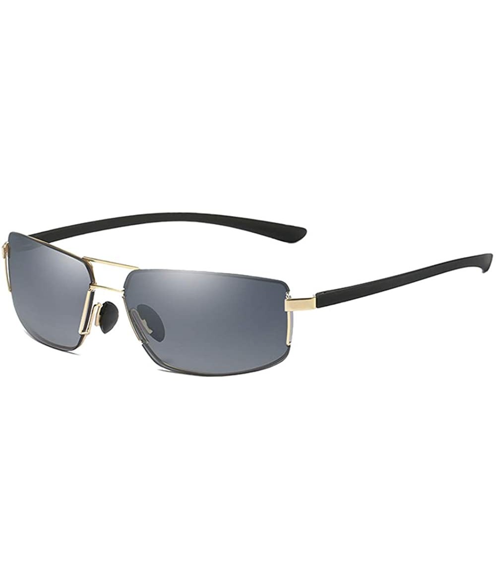 Rimless Ultra Lightweight Sunglasses for Men- Polarized UV 400 Protection - Gold - C918TEGGCT8 $84.68