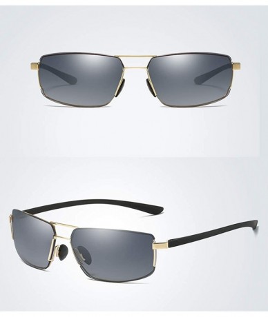 Rimless Ultra Lightweight Sunglasses for Men- Polarized UV 400 Protection - Gold - C918TEGGCT8 $84.68