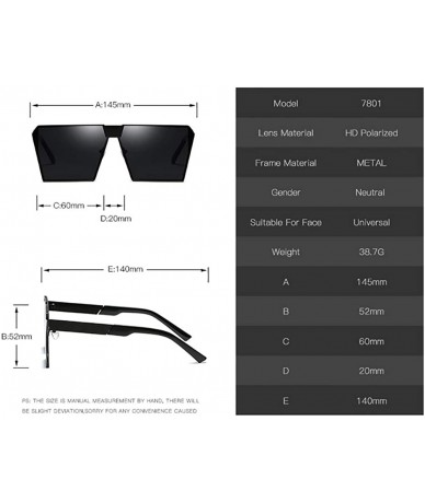 Rimless Fashion Rectangular Sunglasses-Polarized Rimless Sun Glasses-For Outdoor Driving - I - C0190OMH5OR $56.45