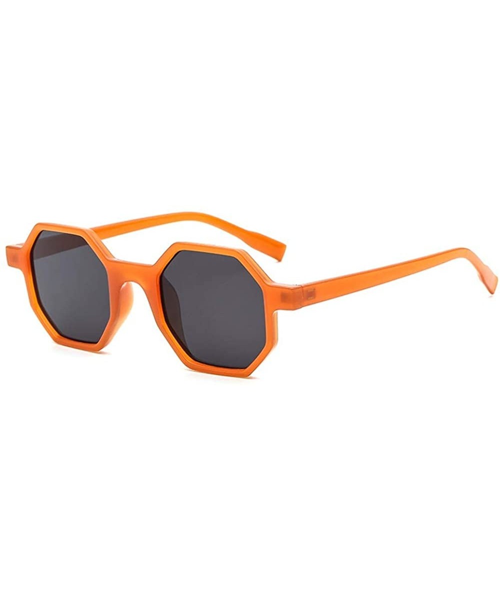 Goggle Fashionable Pink Sunglasses Irregular Polymorphic Sunglasses Street Snap Joker Octagon Glasses - Grey Orange Box - CP1...