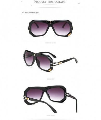 Rimless Luxury Oversized Hexagon Shape Women Sunglasses Brand Designer Fashion 997250Y - Black - CV184Q7K9W3 $24.00