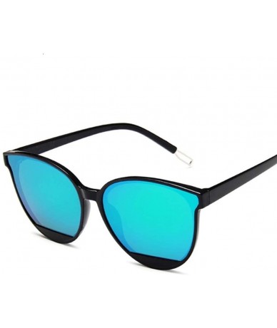 Cat Eye Classic Sunglasses Vintage Plastic Glasses - Black Green - C9199EI6LW8 $28.07