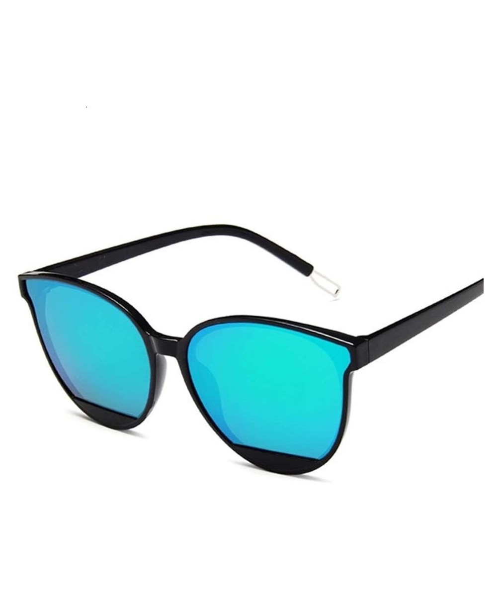 Cat Eye Classic Sunglasses Vintage Plastic Glasses - Black Green - C9199EI6LW8 $28.07