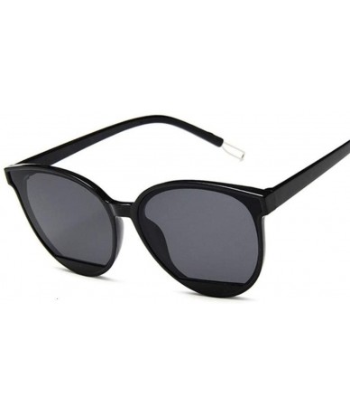 Cat Eye Classic Sunglasses Vintage Plastic Glasses - Black Green - C9199EI6LW8 $28.07