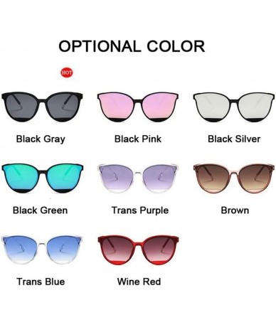 Cat Eye Classic Sunglasses Vintage Plastic Glasses - Black Green - C9199EI6LW8 $28.07