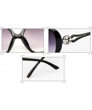 Oval Women Fashion Oval Shape UV400 Framed Sunglasses Sunglasses - Black - CS18UMO4TRO $30.02