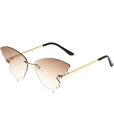 Butterfly 2020 Fashion Butterfly Sunglasses Gradient Sun Protection Glasses - F - CV190EII5A4 $24.47