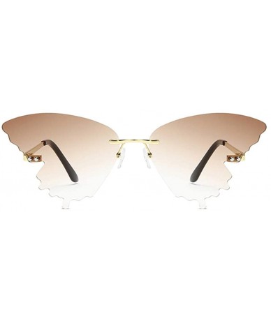 Butterfly 2020 Fashion Butterfly Sunglasses Gradient Sun Protection Glasses - F - CV190EII5A4 $24.47