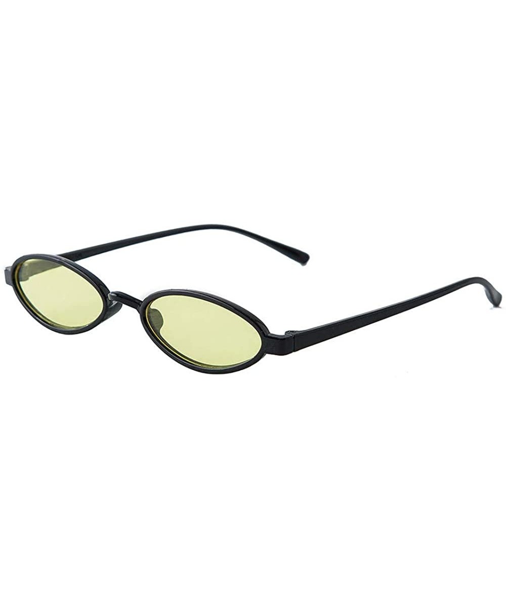 Shield Women Fashion Unisex Oval Shades Sunglasses Integrated UV Glasses - E - C518TOZZXNR $15.06