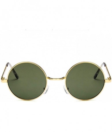 Round Fashion Round Sunglasses Old School Style Polarized Metal Sunglasses - CX18L0RER0H $20.04