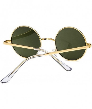 Round Fashion Round Sunglasses Old School Style Polarized Metal Sunglasses - CX18L0RER0H $20.04