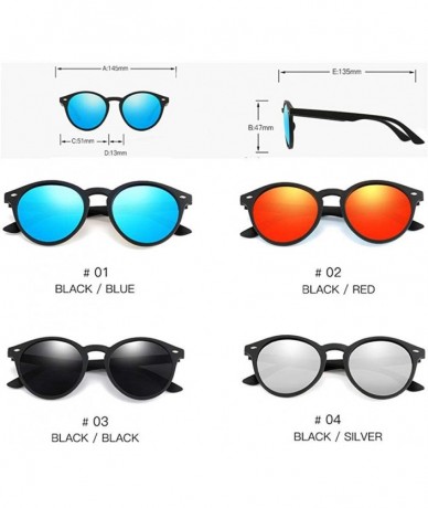 Round 2019 Round Polarized Sunglasses Men Retro Rectangle Classic Vintage SandBlue - Sandsilver - CY18YZXMRH6 $18.87