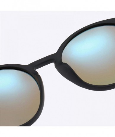 Round 2019 Round Polarized Sunglasses Men Retro Rectangle Classic Vintage SandBlue - Sandsilver - CY18YZXMRH6 $18.87