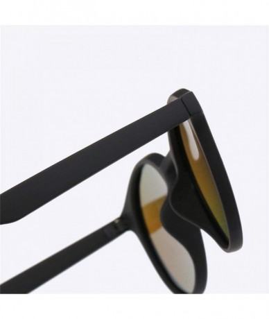 Round 2019 Round Polarized Sunglasses Men Retro Rectangle Classic Vintage SandBlue - Sandsilver - CY18YZXMRH6 $18.87