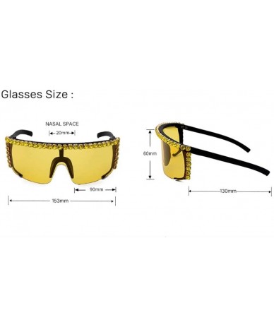 Sport Big Frame Colorful Rhinestone Sunglasses Goggles Sunglasses - 5 - CO190DUXD28 $63.44