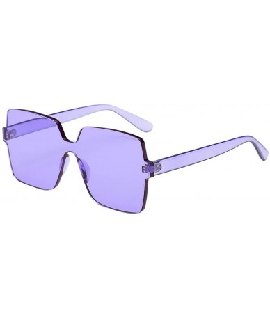 Rimless Fashion Vintage Big Frame Sunglasses Eyewear Unisex Rimless Sunglasses Gift for Friend (G) - G - CH18R3TEUAU $20.52