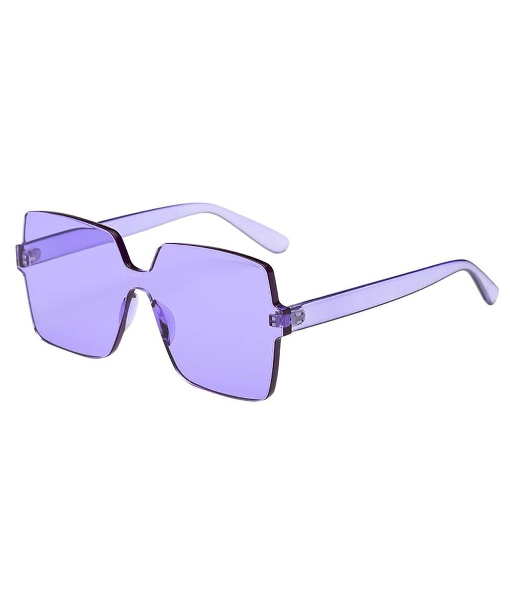 Rimless Fashion Vintage Big Frame Sunglasses Eyewear Unisex Rimless Sunglasses Gift for Friend (G) - G - CH18R3TEUAU $20.52