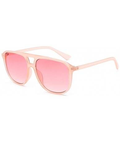 Rimless Unisex Fashion Eyewear Trend Unique Sunglasses Gradient Vintage Glasses - Pink - CU1974CLCOD $14.03