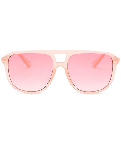 Rimless Unisex Fashion Eyewear Trend Unique Sunglasses Gradient Vintage Glasses - Pink - CU1974CLCOD $14.03