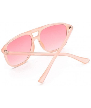 Rimless Unisex Fashion Eyewear Trend Unique Sunglasses Gradient Vintage Glasses - Pink - CU1974CLCOD $14.03