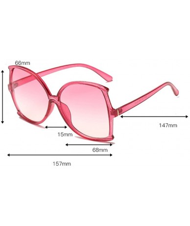 Square Women Man Vintage Big Frame Irregular Shape Sunglasses-Eyewear Retro Unisex - D - C518Q530AZK $17.50