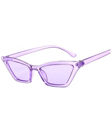 Rimless Polarized Exaggerated Irregular Shaped Eye Sunglasses For Women - Mirrored Lens Goggle Eyewear - Purple - C2196EZCSOG...