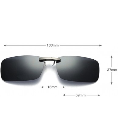 Rimless Clip on Sunglasses Men Accessories Women Polarized Night Vision Glasses - Coffee - C018E9UDIZ2 $18.15