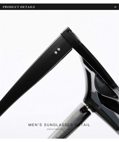 Oversized Men Women Fashion Lady Square Frame Flat Top Mirror UV400 Sunglasses for Male and Female Driving 5121 - Silver - C2...