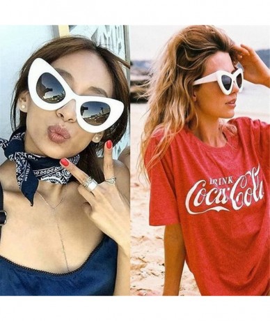 Wayfarer Women Classic Cat Eye Big Oversized Thick Gothic Plastic Vintage Sunglasses - J - CO18NCA369W $15.29