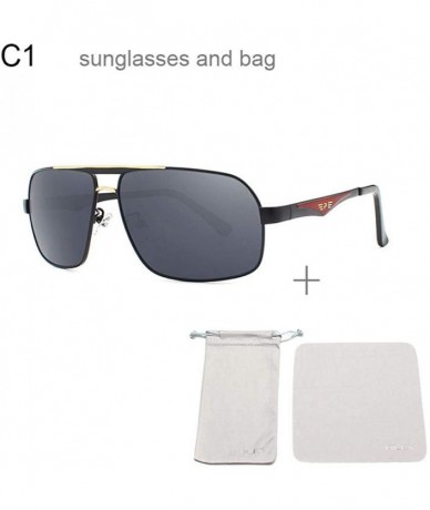 Oversized Unisex Stainless Steel Men's Polarized Mirror Sun Glasses Y1543 C1BOX - Y1543 C1 - C218XDWS6WN $26.00