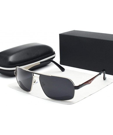 Oversized Unisex Stainless Steel Men's Polarized Mirror Sun Glasses Y1543 C1BOX - Y1543 C1 - C218XDWS6WN $26.00