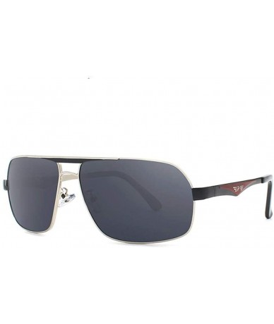 Oversized Unisex Stainless Steel Men's Polarized Mirror Sun Glasses Y1543 C1BOX - Y1543 C1 - C218XDWS6WN $26.00