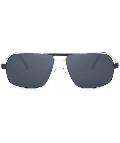 Oversized Unisex Stainless Steel Men's Polarized Mirror Sun Glasses Y1543 C1BOX - Y1543 C1 - C218XDWS6WN $26.00