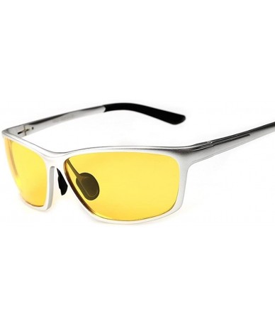 Sport Driving Glasses Polarized Sunglasses - Silver Frame79 - CD18C5C0AR4 $43.88