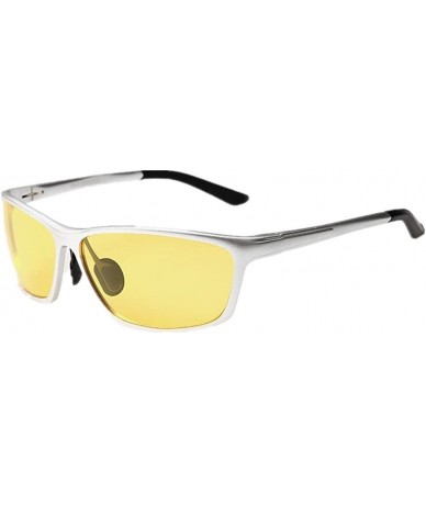 Sport Driving Glasses Polarized Sunglasses - Silver Frame79 - CD18C5C0AR4 $43.88