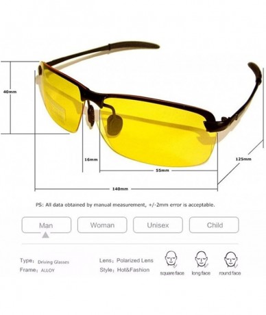 Sport Driving Glasses Polarized Sunglasses - Silver Frame79 - CD18C5C0AR4 $43.88