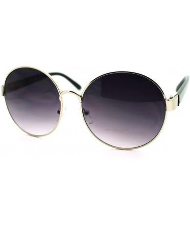 Oval 90s Pop Star Oversized Oval Womens Metal Frame Fashion Sunglasses - Silver - C711L5NMG5P $18.79