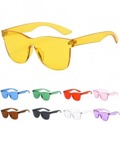 Oval Classic Aviator Mirrored Flat Lens Sunglasses Colorful Transparent Super Retro Sunglasses Eyewear - CJ18D4UIZSC $17.09