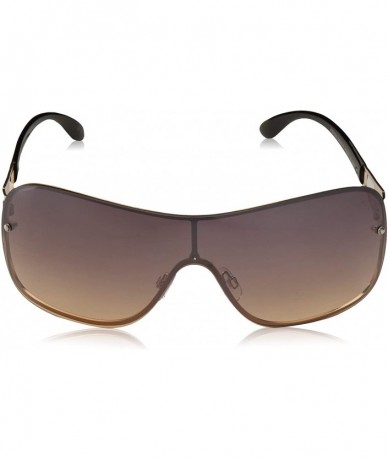 Oversized Womens Non Polarized Iridium Sunglasses - Gold & Black - CY18O39KWND $79.02