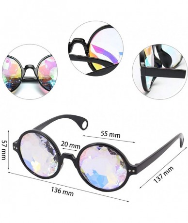 Sport Kaleidoscope Rave Glasses Rainbow Prism Sunglasses Goggles - Black - CA18NOD78AW $17.62