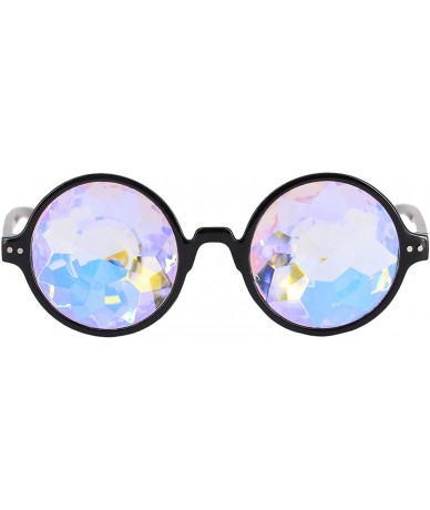 Sport Kaleidoscope Rave Glasses Rainbow Prism Sunglasses Goggles - Black - CA18NOD78AW $17.62