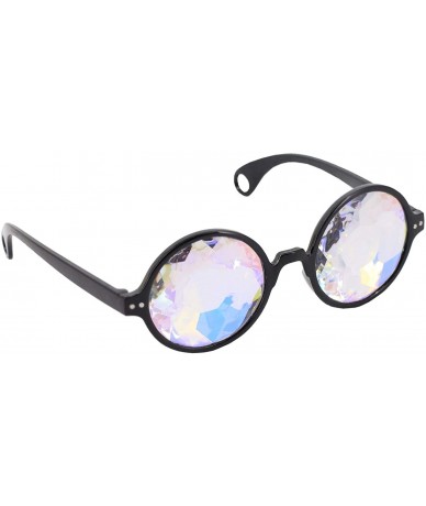 Sport Kaleidoscope Rave Glasses Rainbow Prism Sunglasses Goggles - Black - CA18NOD78AW $17.62