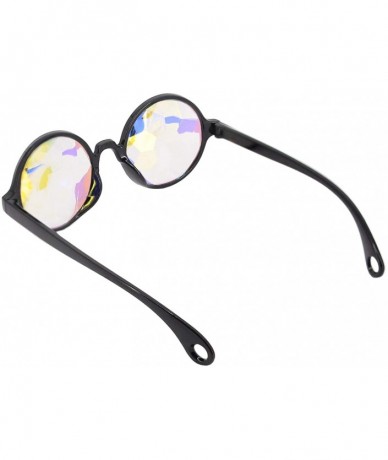 Sport Kaleidoscope Rave Glasses Rainbow Prism Sunglasses Goggles - Black - CA18NOD78AW $17.62